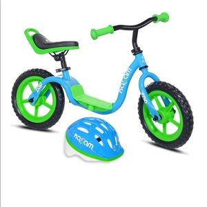 🚨KaZAM 12" Child's Balance Bike and Helmet, Green/Blue🚨